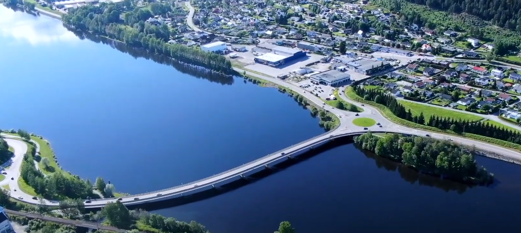 Nedre Eiker bru mellom Mjondalen og Krokstadelva